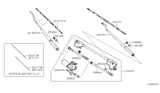 Diagram for Nissan Pathfinder Wiper Arm - 28886-EA000