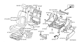 Diagram for 2012 Nissan Xterra Seat Motor - 87450-ZP50C