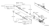 Diagram for 2014 Nissan Xterra Rack And Pinion - 49001-ZP50A