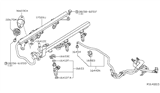 Diagram for 2014 Nissan Frontier Fuel Injector - 16600-EA00A