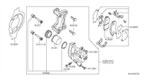 Diagram for 2013 Nissan Altima Brake Backing Plate - 41161-3TA5A