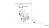 Diagram for 2013 Nissan Altima Brake Master Cylinder - 46010-3TA0A