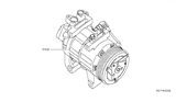 Diagram for Nissan Altima A/C Compressor - 92600-3TA6B