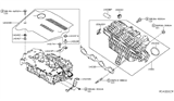 Diagram for Nissan Rogue Intake Manifold Gasket - 14035-3TA0C