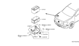 Diagram for 2001 Nissan Altima Battery Tray - 64875-4B000