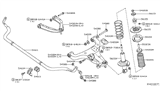 Diagram for Nissan Control Arm Shaft Kit - 54580-EZ00A