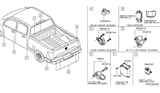 Diagram for Nissan Titan Parking Assist Distance Sensor - 25994-EZ00C