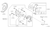 Diagram for 2000 Nissan Altima Brake Caliper Repair Kit - 41120-2Y027