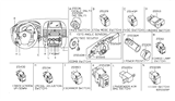 Diagram for 2012 Nissan Pathfinder Hazard Warning Switch - 25290-9BH0A