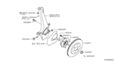 Diagram for 2010 Nissan Armada Steering Knuckle - 40014-ZR00A