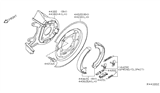 Diagram for 2013 Nissan Armada Brake Shoe Set - 44060-ZE00A