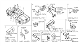 Diagram for 2004 Nissan Titan Seat Heater Switch - 25500-7S200