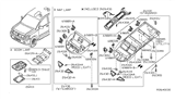 Diagram for 2012 Nissan Xterra Dome Light - 26410-ZD003