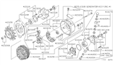 Diagram for Nissan Datsun 810 Alternator Bearing - 23120-61502