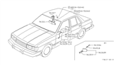 Diagram for Nissan Datsun 810 Car Mirror - 96321-W1000