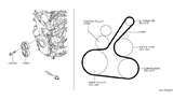 Diagram for Nissan Versa Serpentine Belt - 11720-ED00C