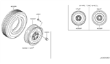 Diagram for 2019 Nissan Rogue Spare Wheel - 40300-4CE7A