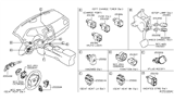 Diagram for 2019 Nissan Versa Cruise Control Switch - 25300-3RA0A