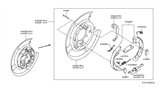 Diagram for Nissan Leaf Brake Backing Plate - 44000-3NF5A