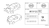 Diagram for Nissan 370Z Emblem - K0890-1A30A