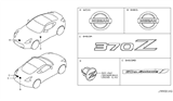 Diagram for Nissan 370Z Emblem - 84895-6GK0A