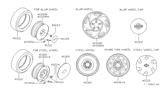 Diagram for Nissan Quest Wheel Cover - 40315-1B220