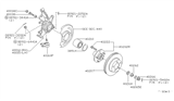 Diagram for 1994 Nissan Quest Steering Knuckle - 40014-0B010