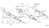Diagram for 1995 Nissan 300ZX Axle Shaft - 39200-40P00