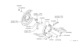 Diagram for 1994 Nissan 300ZX Brake Backing Plate - 44020-48P10