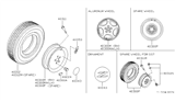 Diagram for 1995 Nissan 300ZX Spare Wheel - 40300-32P10