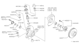 Diagram for 1994 Nissan 300ZX Steering Knuckle - 40010-30P05