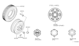 Diagram for 2003 Nissan Frontier Spare Wheel - 40300-7Z900