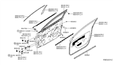 Diagram for Nissan Sentra Door Moldings - 80821-3SG0A