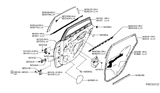 Diagram for Nissan Sentra Door Moldings - 82821-3SG0A