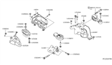 Diagram for 2019 Nissan Sentra Motor And Transmission Mount - 11210-5UD0A