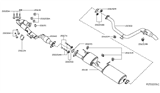 Diagram for Nissan Pathfinder Exhaust Pipe - 200A0-6KA0B