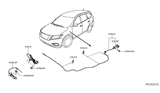 Diagram for 2014 Nissan Pathfinder Hood Cable - 65621-3KA2A