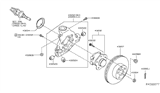 Diagram for 2020 Nissan Pathfinder Steering Knuckle - 43021-3JA0B