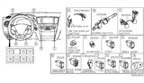 Diagram for 2014 Nissan Pathfinder Hazard Warning Switch - 25290-3KA0A