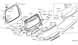 Diagram for Nissan Rogue Weather Strip - G2716-89900