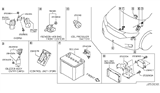 Diagram for 2014 Nissan Cube Air Bag Sensor - K8581-3JA1A