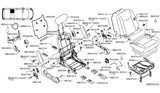 Diagram for 2011 Nissan Quest Seat Cover - 88670-1JB1D