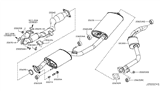 Diagram for 2017 Nissan Quest Catalytic Converter - 200A0-4AY0A