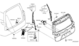 Diagram for 2009 Nissan Pathfinder Tailgate Lock - 90502-CY00A