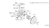Diagram for Nissan Quest Steering Knuckle - 43019-1JB0A