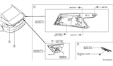 Diagram for 2021 Nissan Maxima Tail Light - 26550-9DJ0A