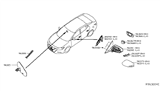 Diagram for 2020 Nissan Maxima Mirror Actuator - 96368-4RA0B