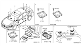 Diagram for 2008 Nissan Altima Car Speakers - 28157-JA000