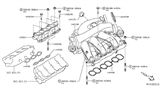 Diagram for Nissan Frontier Intake Manifold Gasket - 16175-4RA0A