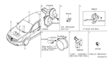 Diagram for Nissan Sentra Air Bag Sensor - 98830-ET08A